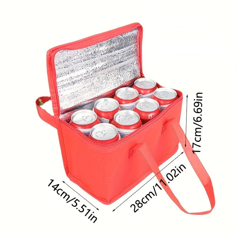Nevera portátil para almuerzo, bolsa térmica plegable para entrega de cerveza, bolsa de picnic aislante, bolsa térmica para alimentos, transportador de bebidas, bolsas aislantes.