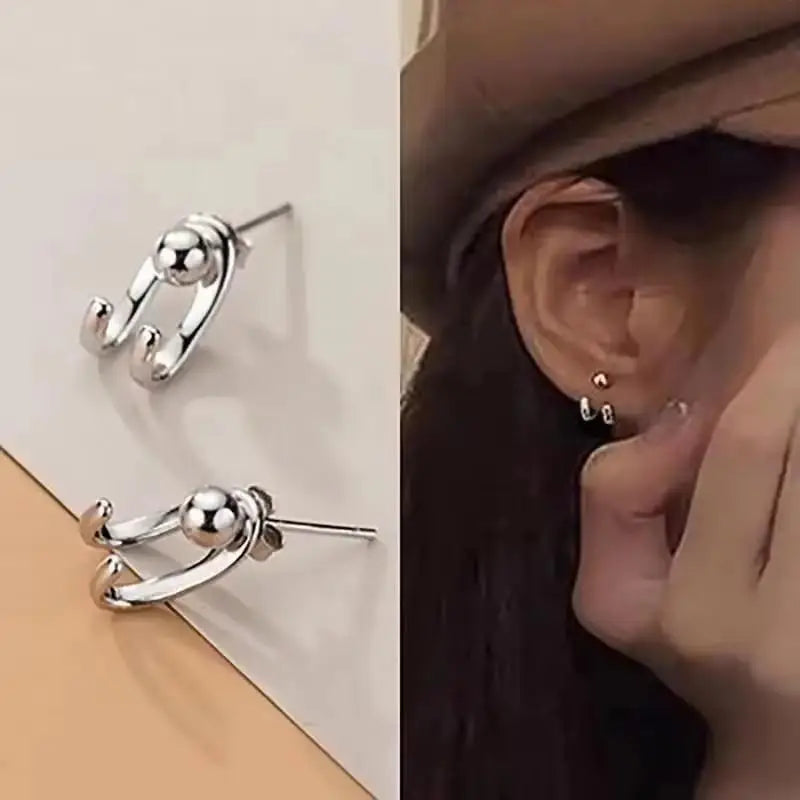 Korean Fashion Zircon Drop Earrings For Women'S Jewelry 2026 Trending New Luxury Women'S'S Geometric Hoop Earrings Pendientes Gifts