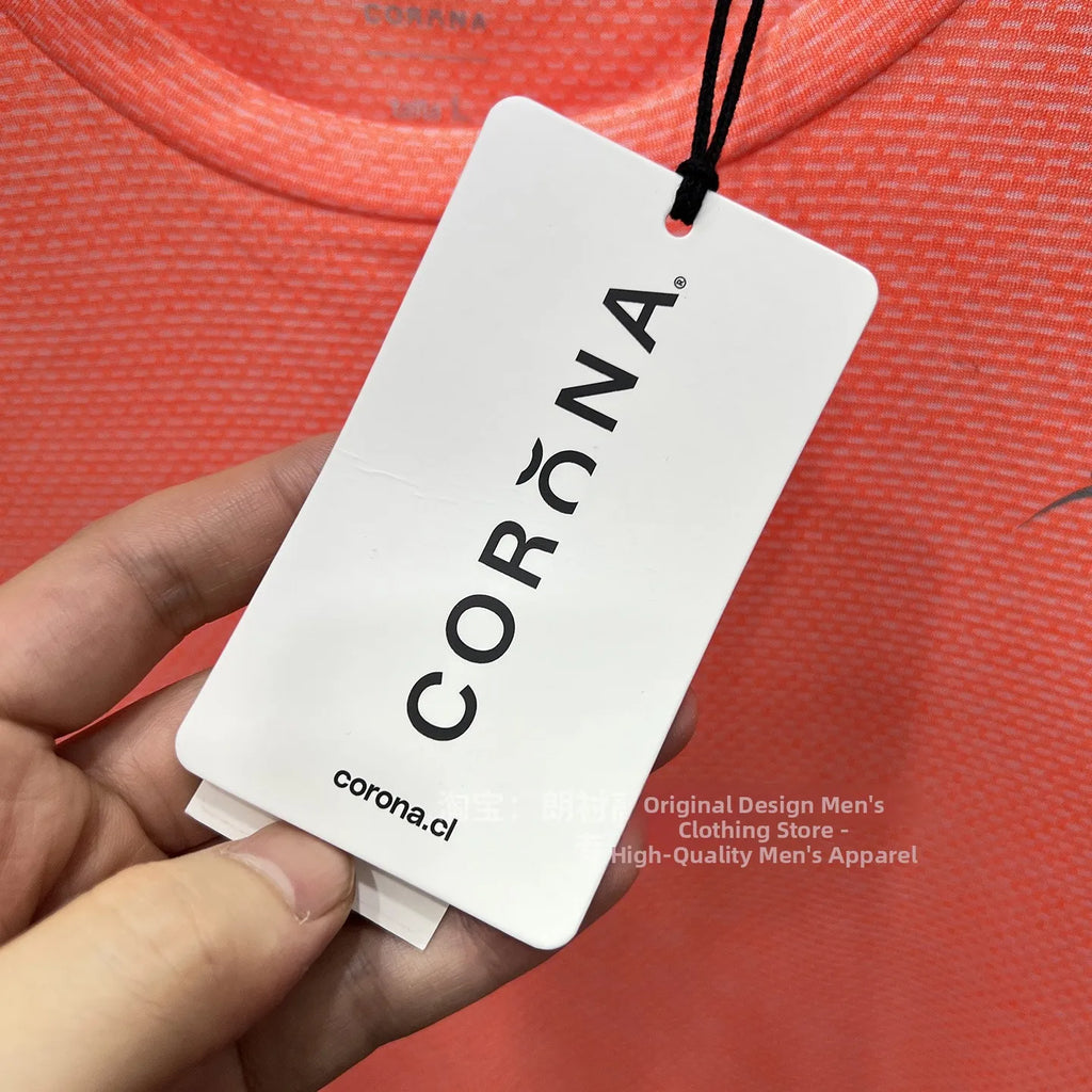 North America Golf Series Reflective Men's Summer New Lightweight Breathable round Neck Sport Quick Dry Short Sleeve T-shirt