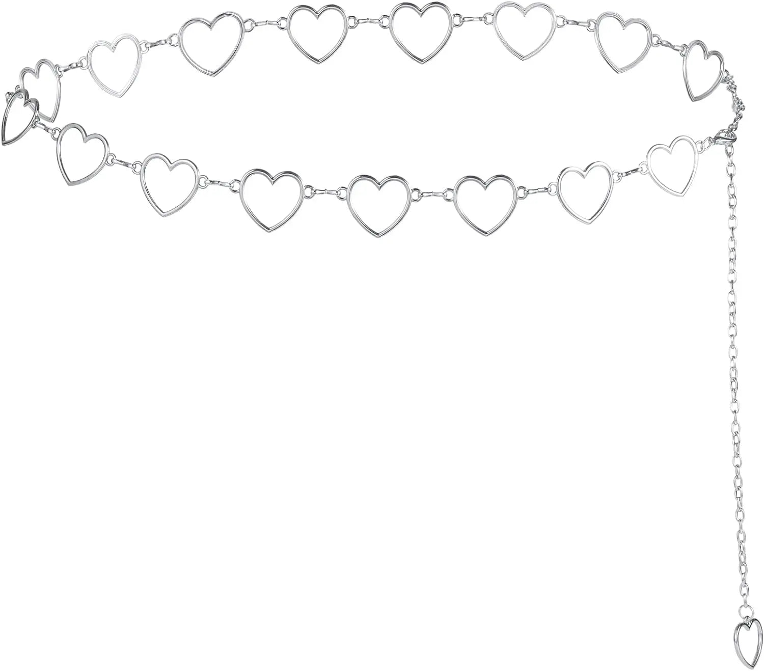Metal Chain Belt For Women'S Cowgirl Western Country Chain Belts Adjustable Concho Belt For Sweaters Dresses Jeans