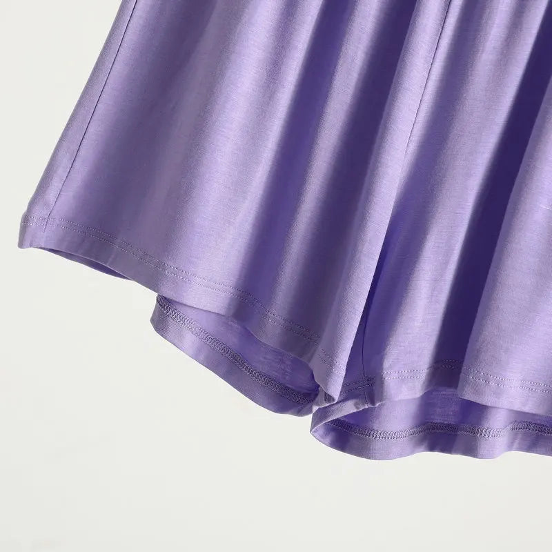 Outerwear modal shorts, summer plus size high-waisted wide-leg trousers, loose pajamas, thin bottomed safety pants, casual trous