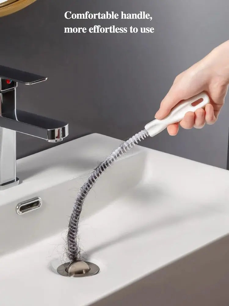 Pipe Dredging Brush Long Clean Kitchen Bathroom Hair Sewer Sink Cleaning Drain Pipe Flexible Cleaner Clog Plug Hole Remover Tool
