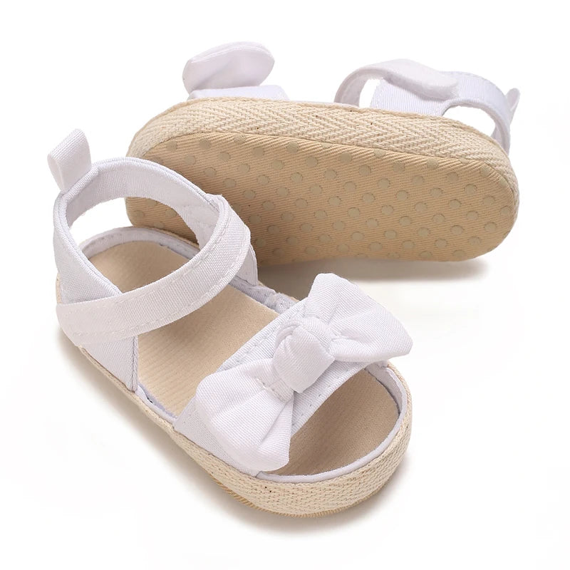 Summer Girls Baby Shoes Fashionable and Cute Casual Sandals Soft Cloth Sole Comfortable and Lightweight Walking Shoes