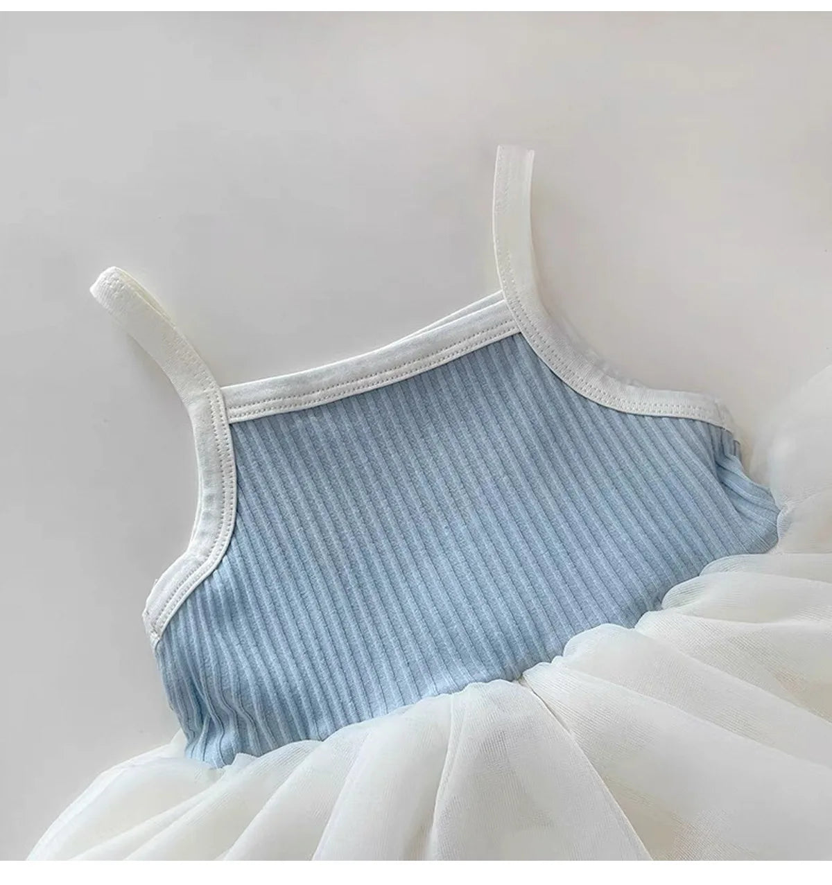 ZOETOPKID Summer Girl Princess Dress Stylish Baby Strap Vest Layered Dress Korean Puffy Mesh Skirt Toddler Kids Trendy Skirts