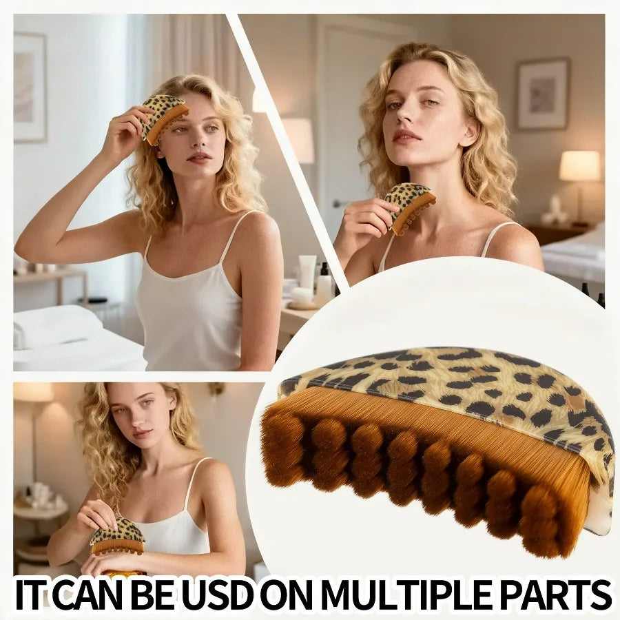 Facial Massage Brush For Face & Jawline, Ergonomic Dry Brush Designed For Precise Contour Fit, Manual Skin Massager Tool