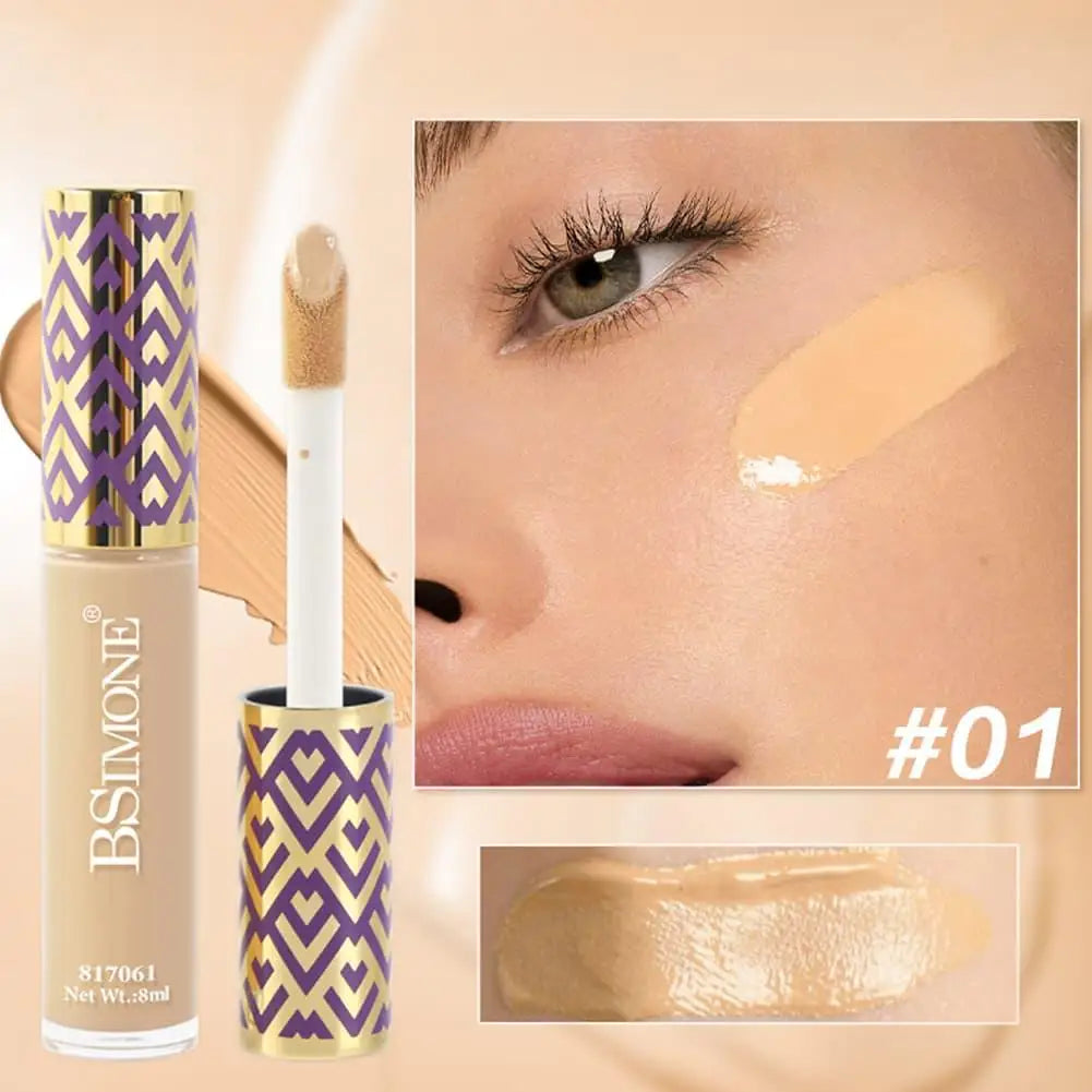 Korean Brand Natural Lasting Concealer Matte Oil Control High Cover Tears Acne Marks Spots Waterproof Liquid Foundation Makeup