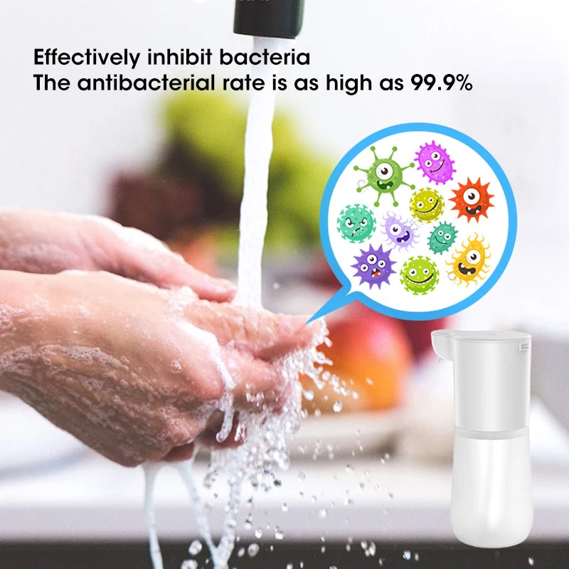 Dispensador de jabón automático sin contacto inteligente infrarrojo con espuma, máquina de espuma de limpieza de manos con inducción USB para cocina y baño