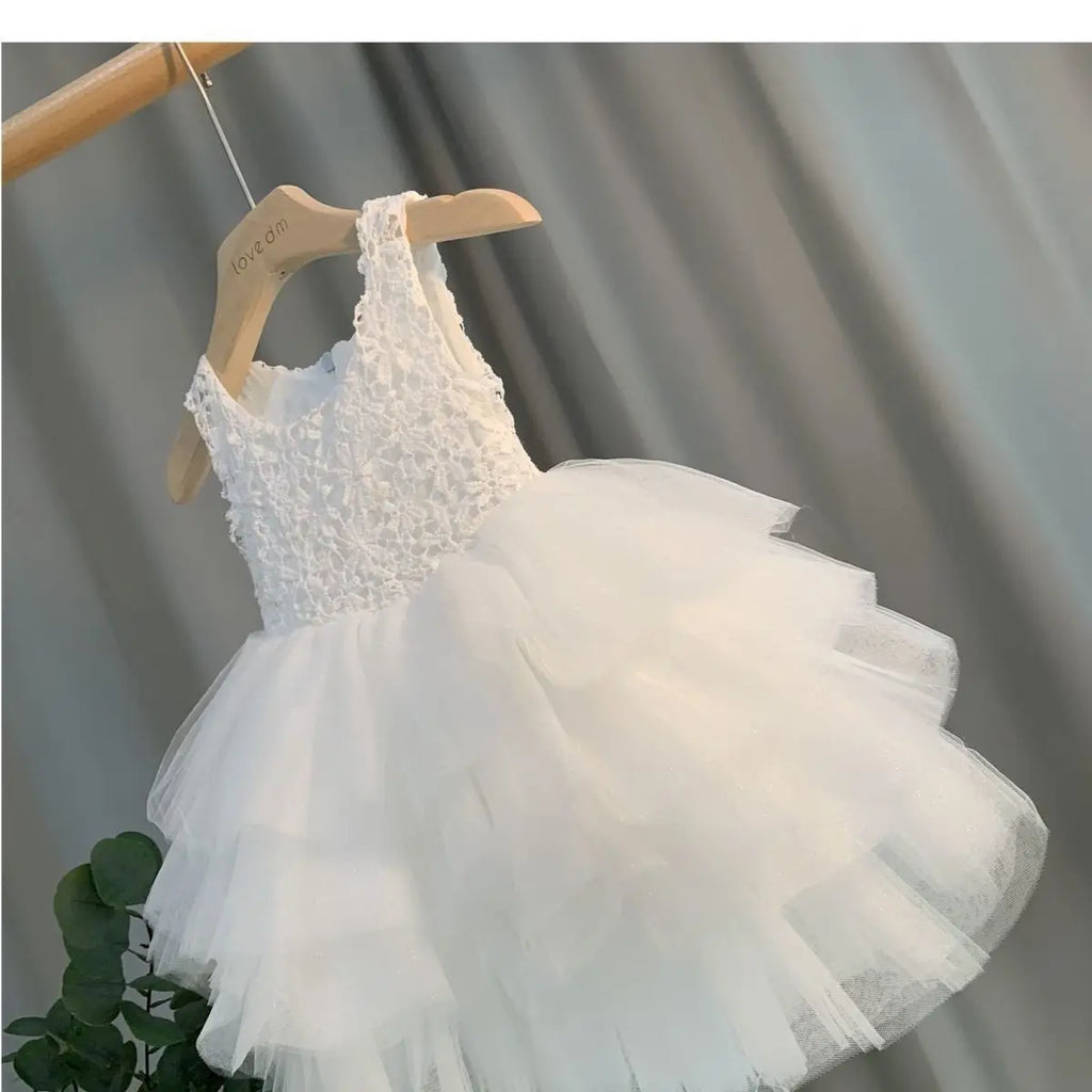 2026 Summer Kids Vest Dress Princess Tutu Skirt Performance Outfit Set Girls Sleeveless Dress