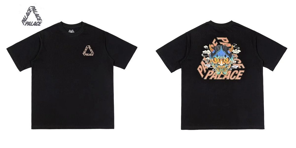 Palace Triangle Print Cotton Casual T-Shirt - Men's Short Sleeve