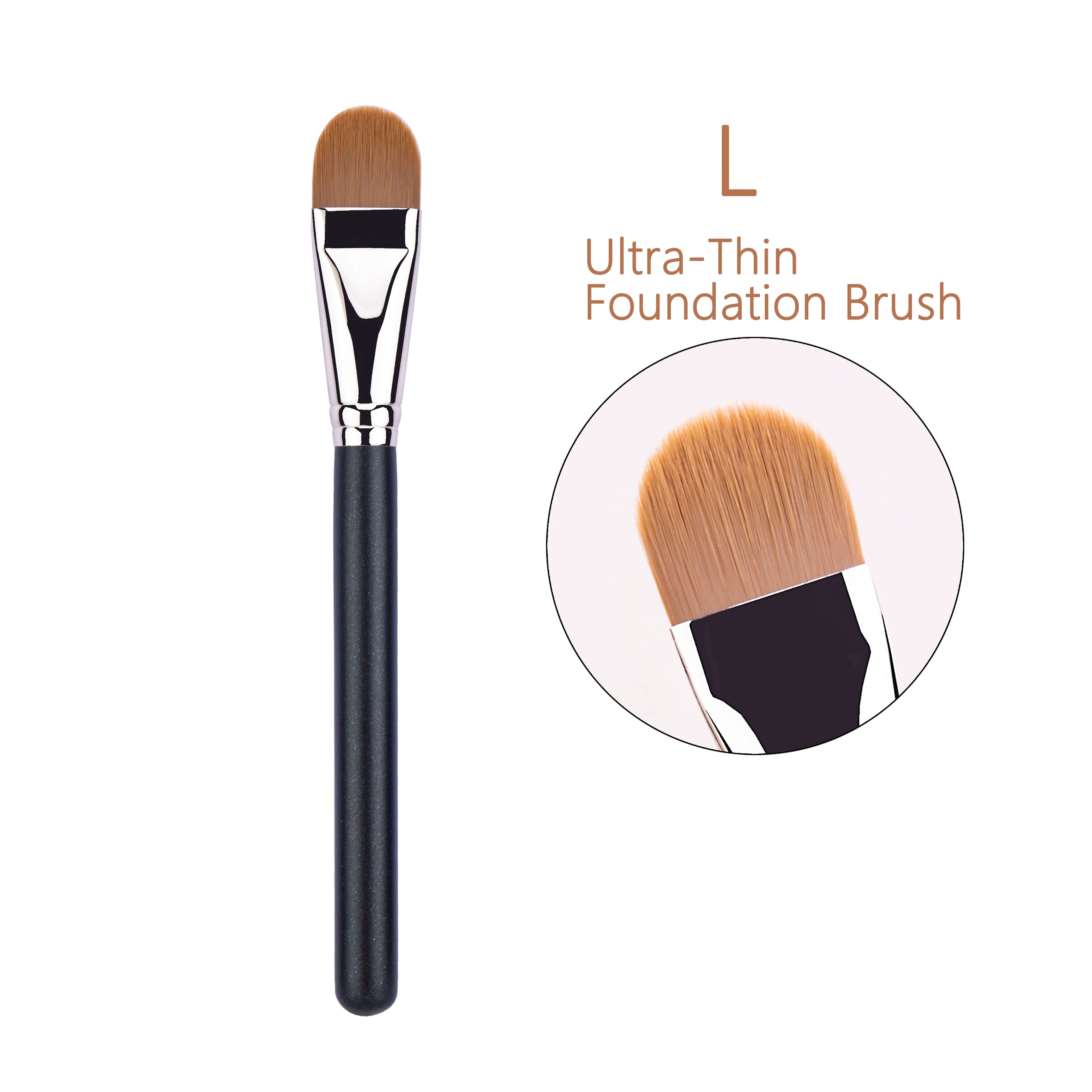 Ultra Thin Foundation Concealer Brush Pro Makeup Tool For Liquid And Cream Bases 4 Size Set