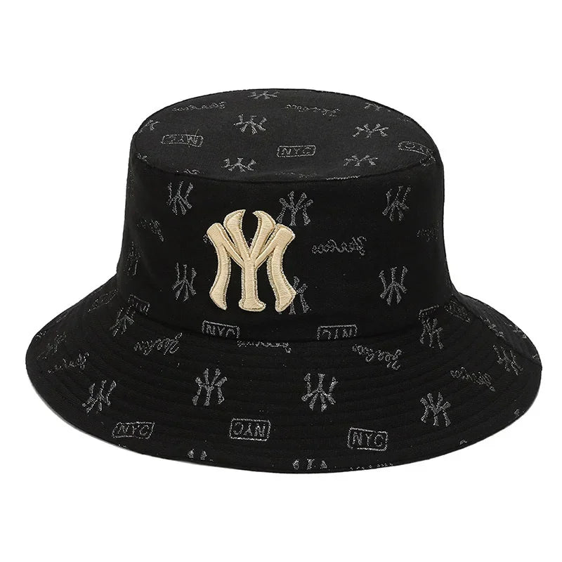 Unisex Letter Embroidery Fisherman Hat Women'S Summer Versatile Sunscreen Hats Sun Hat Men Trend Bucket Hats