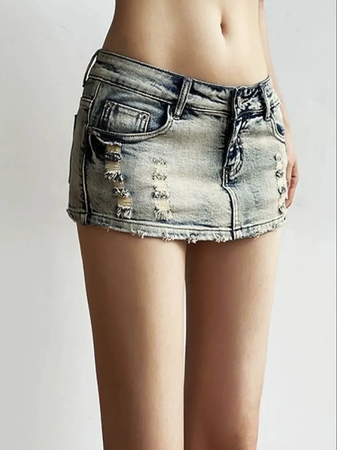 Korean Fashion Retro Y2 Sexy Women's Denim Skirt Summer New Y2K Spicy Girl Low Waisted Women Tight Fitting Buttocks Mini Skirt