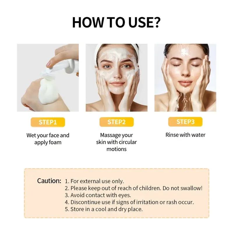 Turmeric Facial Cleanser with Brush - Brightening Face Wash 100ml