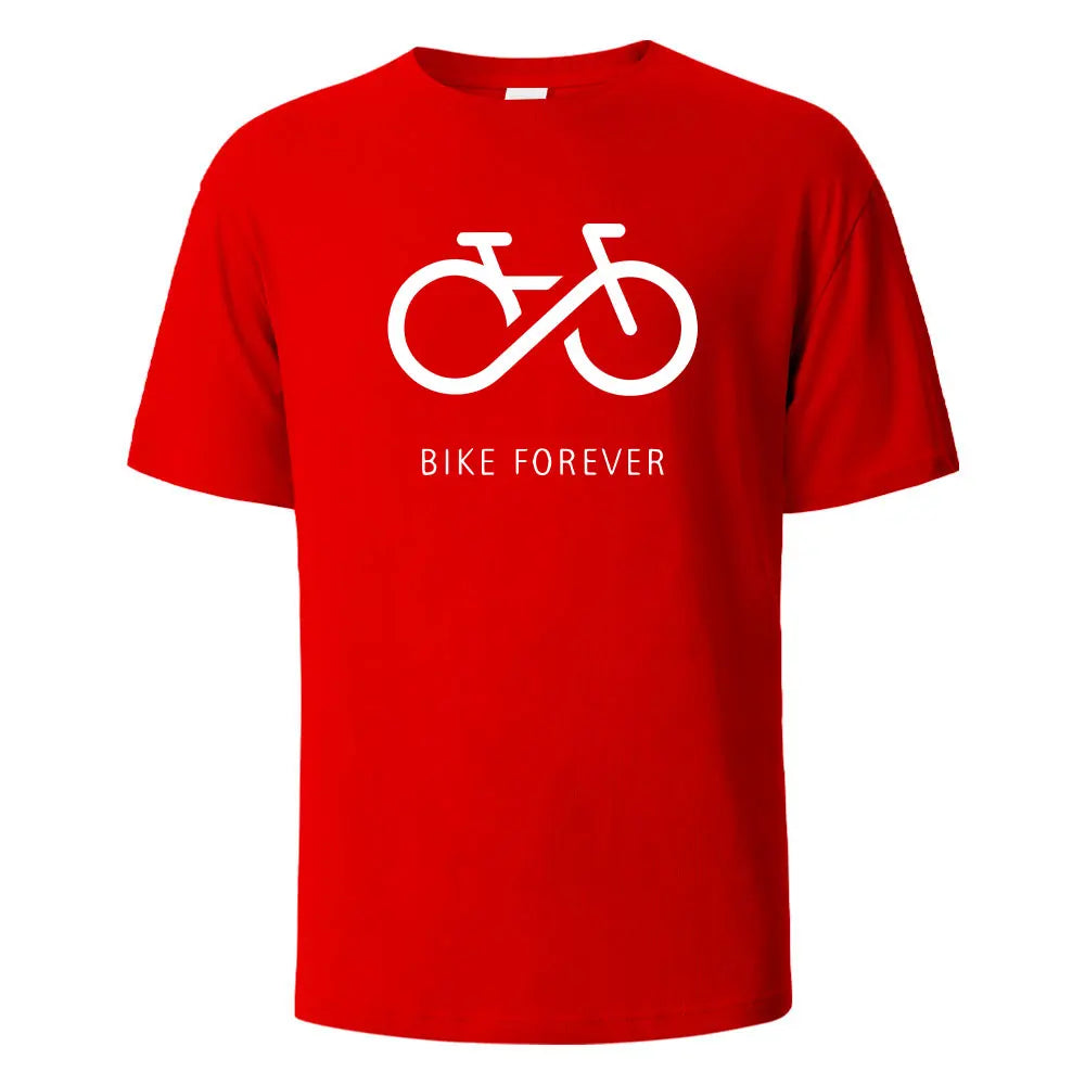 Bike Forever Men's Crewneck T-Shirt - 100% Cotton Casual Tee