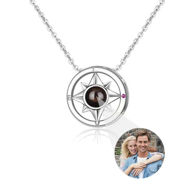 Custom Photo Projection Necklace With I Love You In 100 Languages Personalized Gift For Women