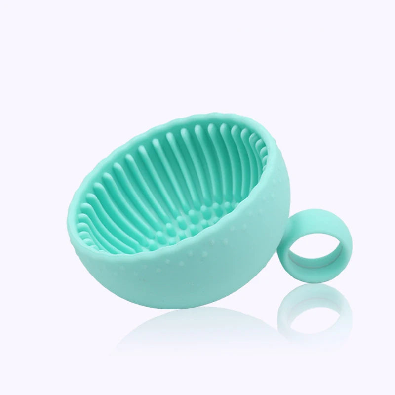 Silicone Makeup Brush Cleaning Bowl, Efficient, Portable, Reusable Makeup Brush, Beauty Egg Cleaning Tool