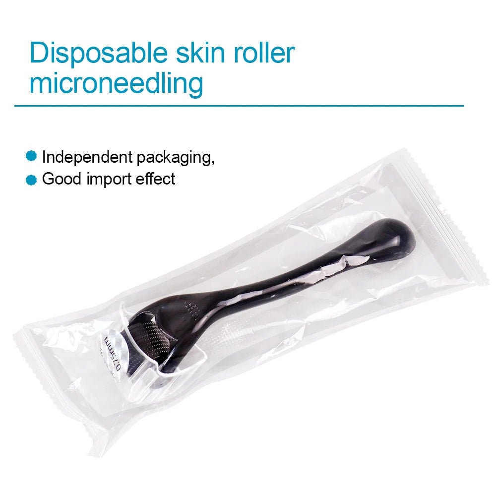 0.2/0.25/0.3mm 540 Microneedles Derma Roller for Hair Beard Grow Facial Skin Care Cosmetic Beauty Instrument for Women and Man