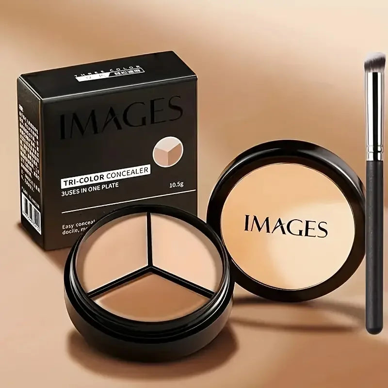 3 In 1 Concealer Palette For Blemishes Dark Circles And Contouring All Skin Types Flawless Coverage