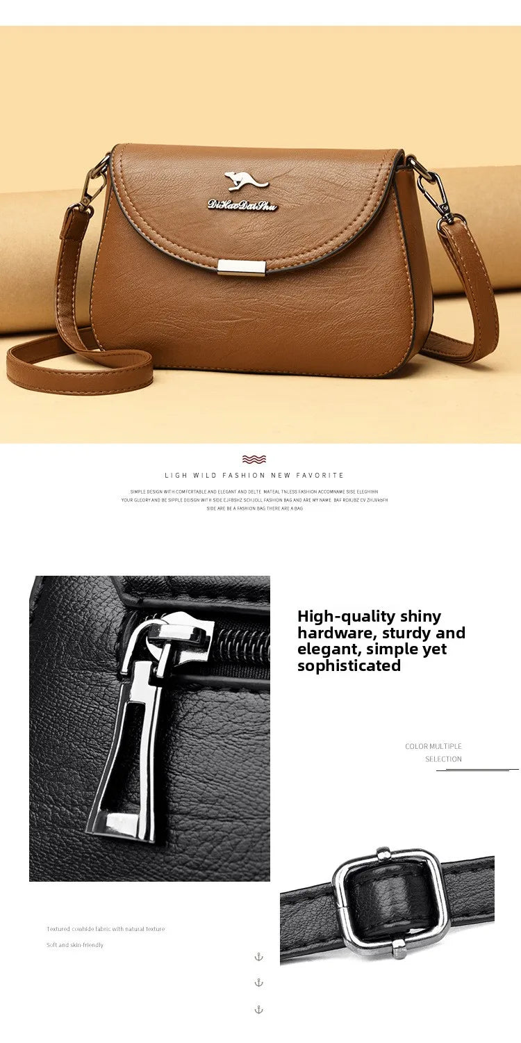 Soft Leather Crossbody Bag Large Capacity Fashionable Women's Shoulder Bag for Middle-Aged Mothers Hot Sale Of The Season New...