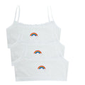 1/3PCS Teenage Girls Rainbow Printed Small Training Bras Cute Kids Sport Vest Tube Tops Student Children Brassiere Underwear