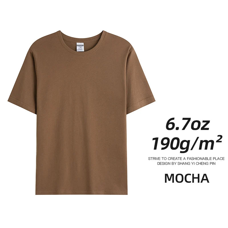 Custom Team Uniform T Shirts Premium 6.7oz 190Gsm Combed Cotton Unisex Tees For Teams