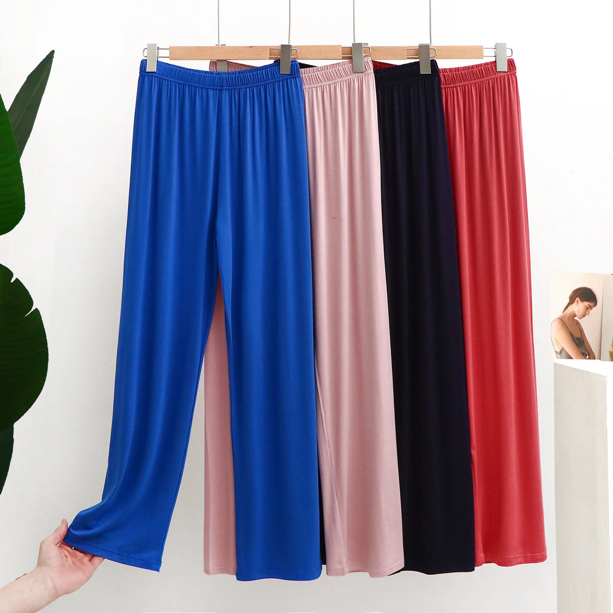 Women's Modal Pajama Pants - Lightweight Casual Sleep Bottoms
