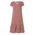 ZANZEA Summer Polka Dots Printed Women Dress Elegant Casual Holiday Beach Ruffled Sundress V Neck Short Sleeve Work Midi Dresses
