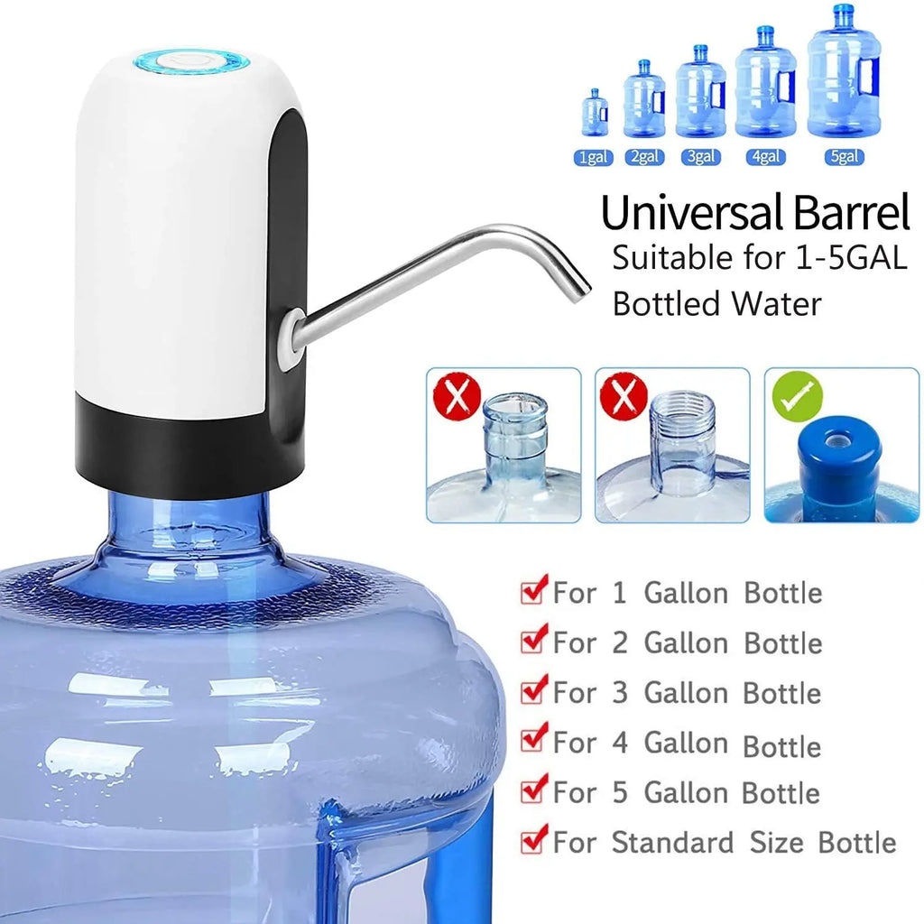 FEB.WIND Wireless Water Bottle Pump - USB Rechargeable Dispenser