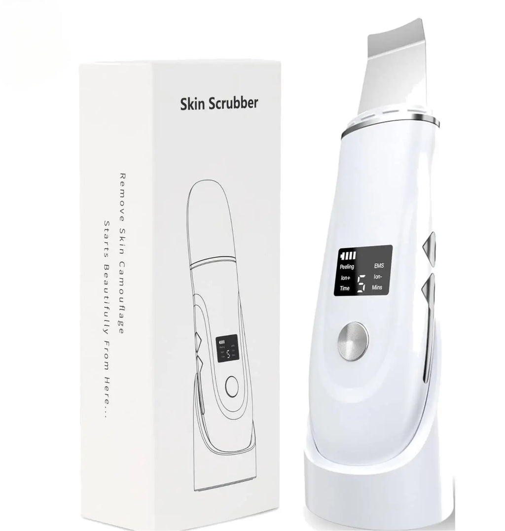 Ultrasonic Skin Scrubber Blackhead Remover Peeling Pore Cleaner Face Cleaning Blackhead Removal Shovel Face Deep Cleaning Device