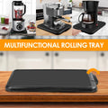 Bandeja deslizante para electrodomésticos de cocina con ruedas lisas de 16.14×11.81×0.8 pulgadas, bandeja rodante resistente antideslizante para electrodomésticos debajo del gabinete