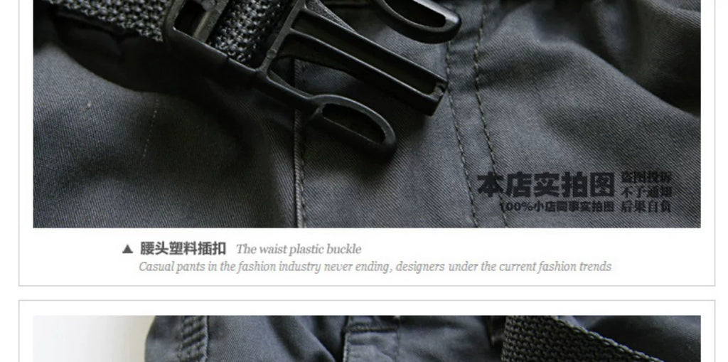 Summer Cargo Pants, Thin, Loose, Plus-Size Men's Shorts, Multi-Pocket Mid-Length Pants, Outdoor Casual Seven-Point Pants, High-Waisted for Men