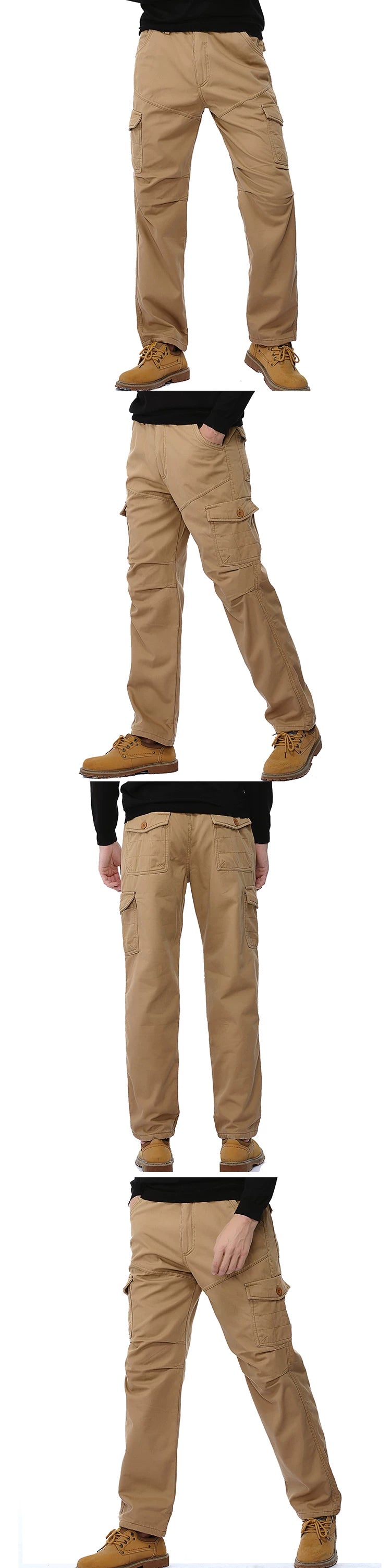 2017 Foreign Trade men's velvet padded fat camouflage overalls outdoor trousers k1005