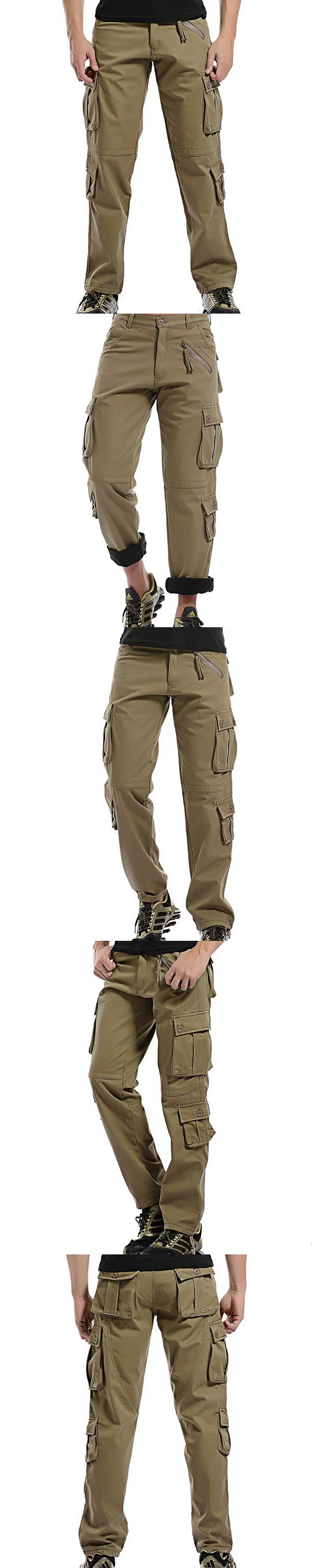 Foreign trade plus velvet padded loose large size tooling pants fat guy 022 padded