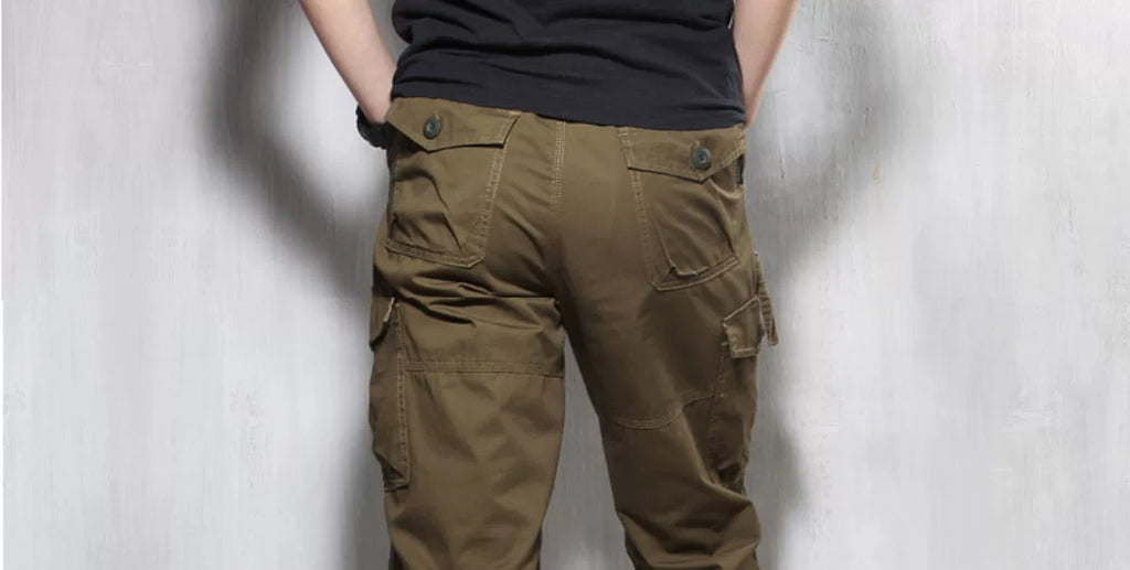 Summer Cargo Pants, Thin, Loose, Plus-Size Men's Shorts, Multi-Pocket Mid-Length Pants, Outdoor Casual Seven-Point Pants, High-Waisted for Men
