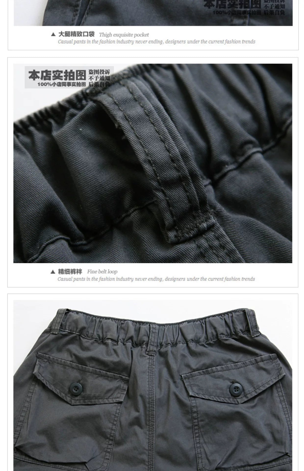 Summer Cargo Pants, Thin, Loose, Plus-Size Men's Shorts, Multi-Pocket Mid-Length Pants, Outdoor Casual Seven-Point Pants, High-Waisted for Men