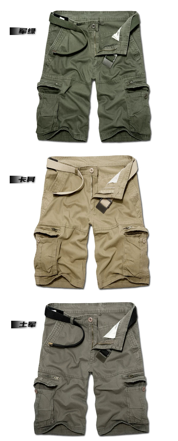 Summer Plus Size Half-length Pants Workwear Shorts Men's Multi-pocket Pants K038