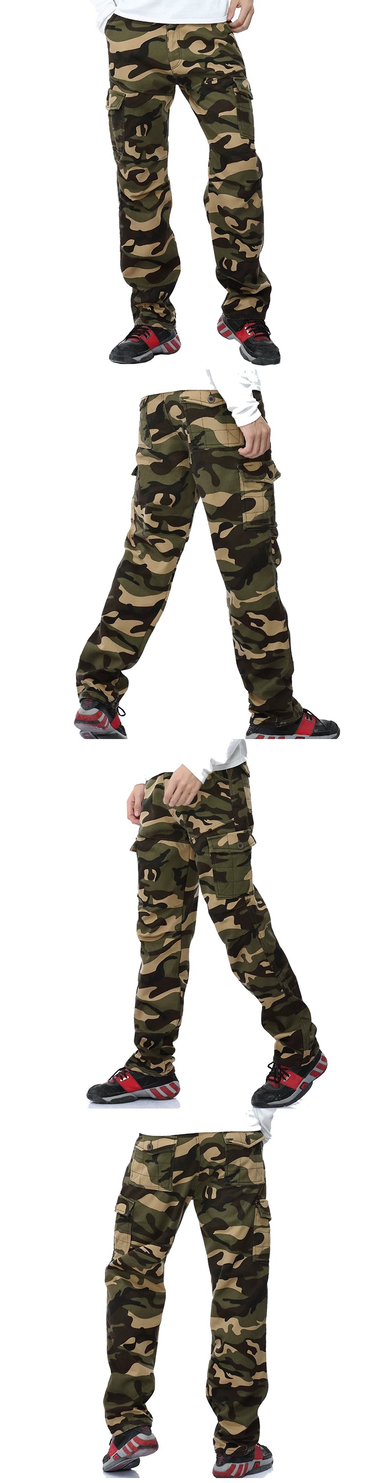 2017 Foreign Trade men's velvet padded fat camouflage overalls outdoor trousers k1005