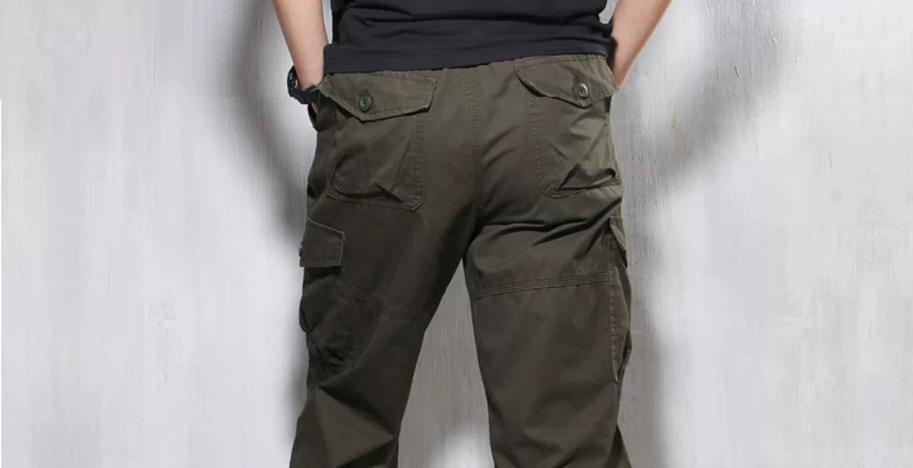 Summer Cargo Pants, Thin, Loose, Plus-Size Men's Shorts, Multi-Pocket Mid-Length Pants, Outdoor Casual Seven-Point Pants, High-Waisted for Men
