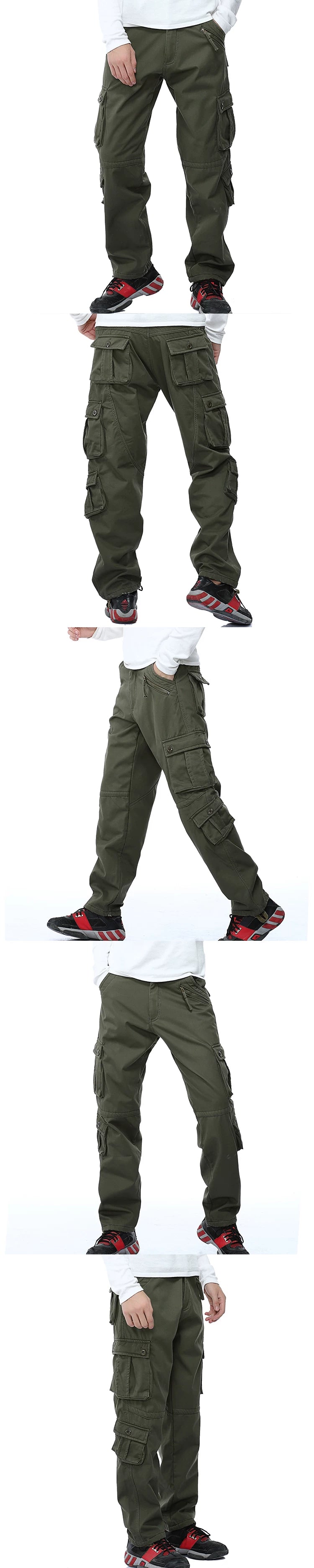 Foreign trade plus velvet padded loose large size tooling pants fat guy 022 padded