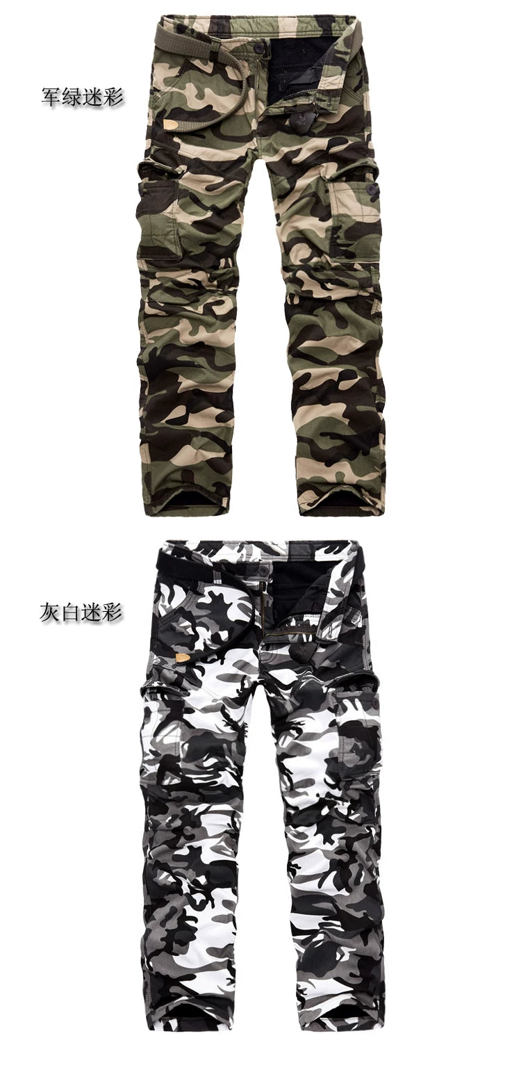 2017 Foreign Trade men's velvet padded fat camouflage overalls outdoor trousers k1005