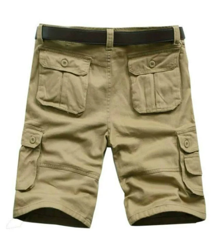 Summer Large Size Shorts Loose Middle Pants Five-point Pants Men's Beach Multi-pocket Outdoor Casual Five-point Pants Work Pants