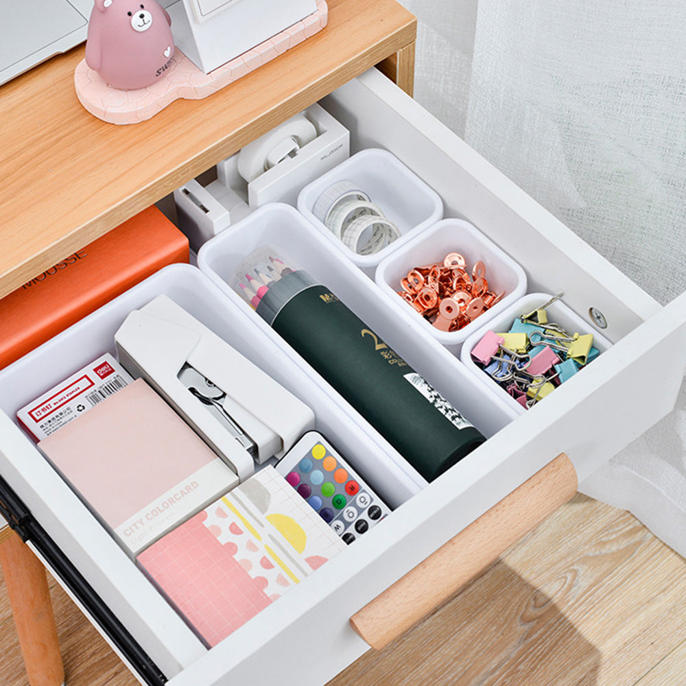 Juego de 8 bandejas organizadoras para cocina, baño, joyas, armario, maquillaje, cajones, caja de almacenamiento
