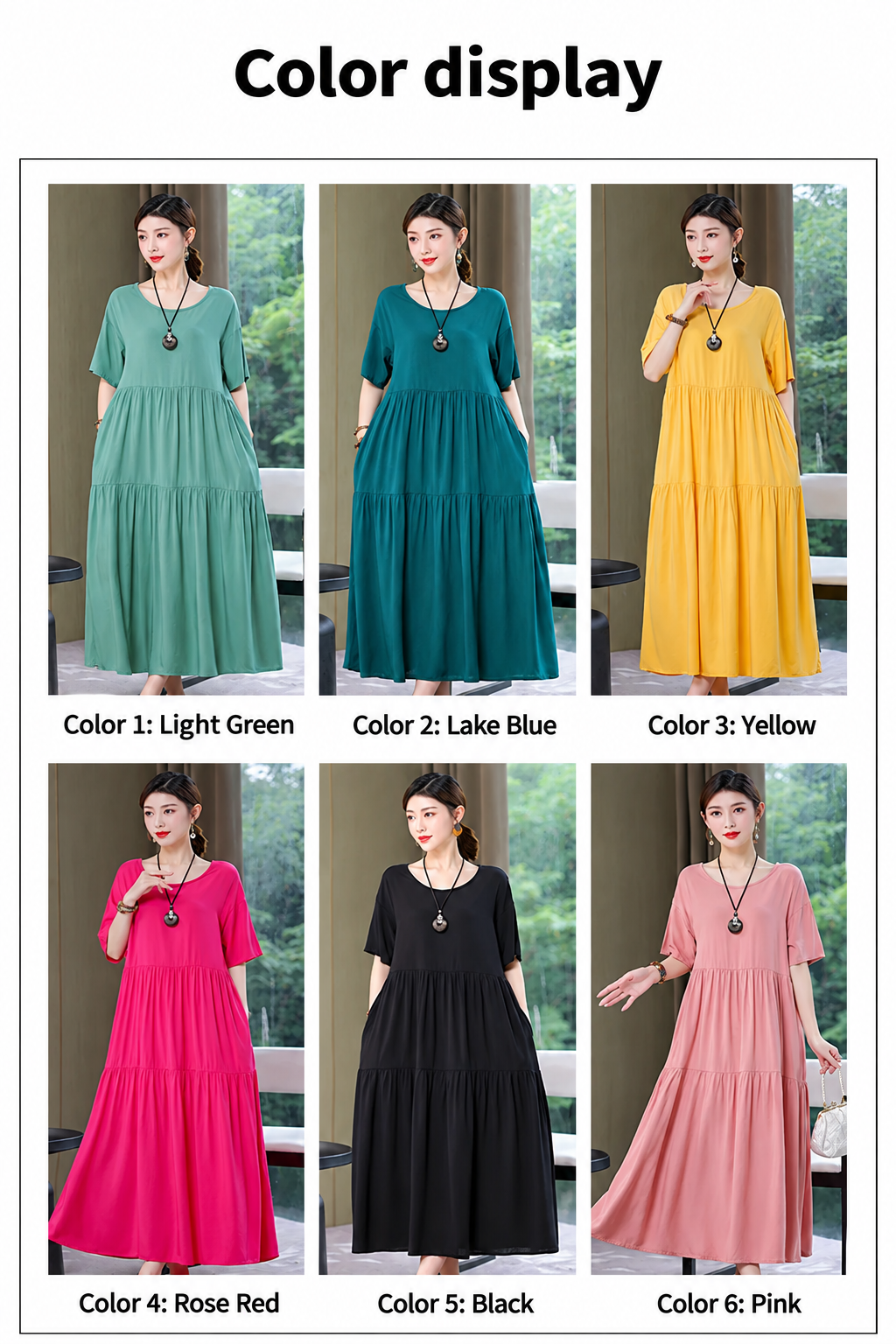 English color display, colors 1–6