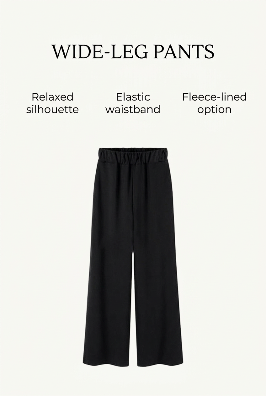 O'Malvy Women's Plus-Size Wide-Leg Casual Pants - High-Waist Modal