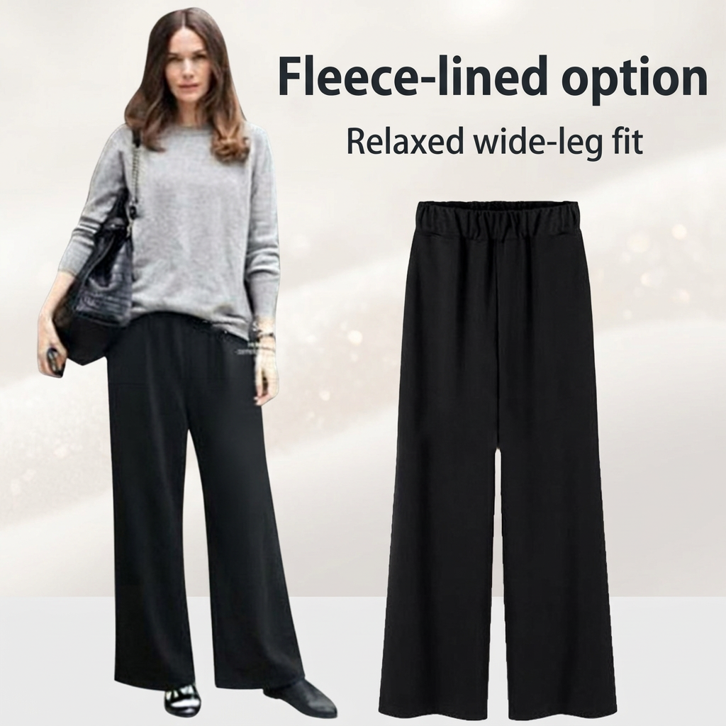O'Malvy Women's Plus-Size Wide-Leg Casual Pants - High-Waist Modal