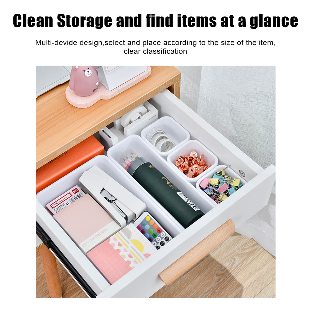 Juego de 8 bandejas organizadoras para cocina, baño, joyas, armario, maquillaje, cajones, caja de almacenamiento