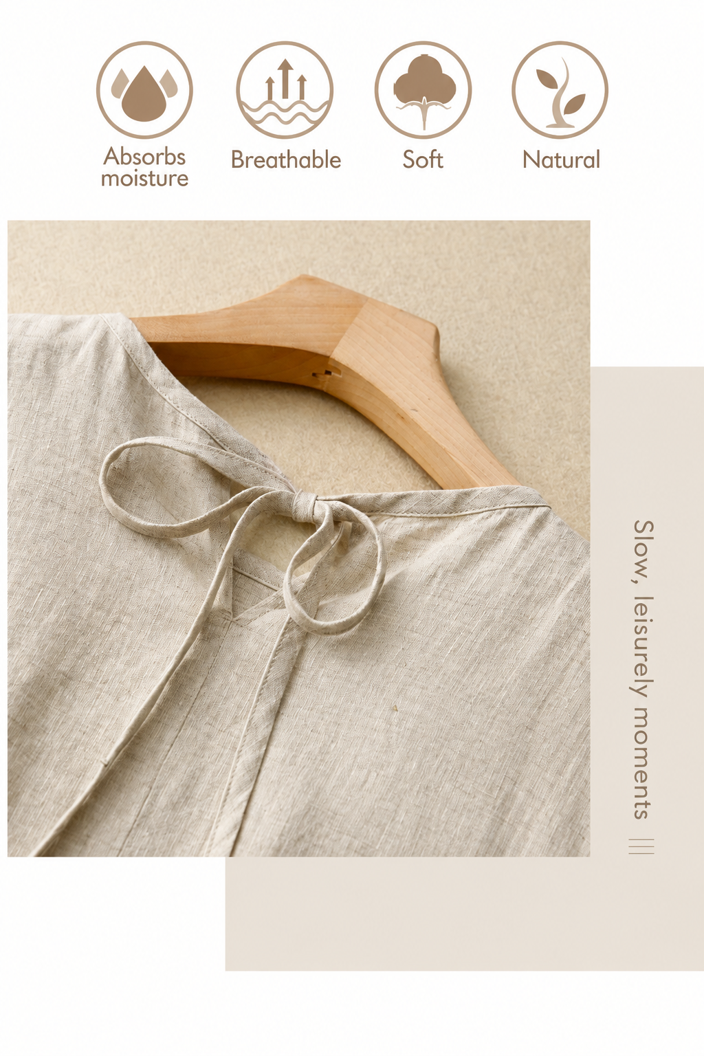 Neckline detail with English labels