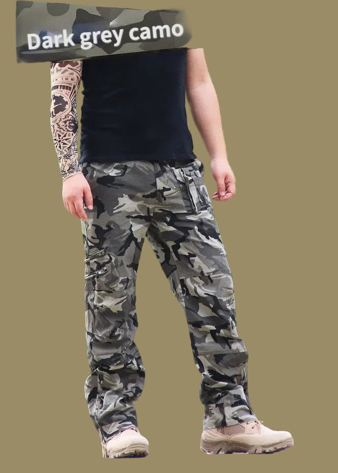 Men's Tactical Cargo Pants - Cotton Multi-Pocket Regular Fit