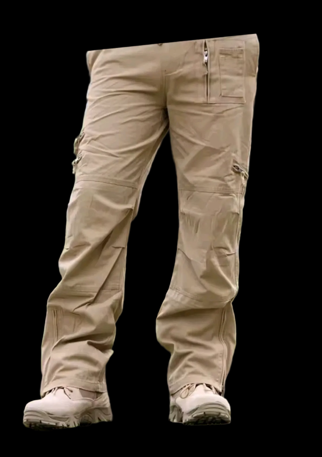 Men's Tactical Cargo Pants - Cotton Multi-Pocket Regular Fit