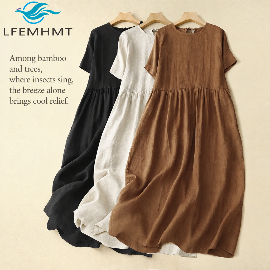 Three dresses with English caption
